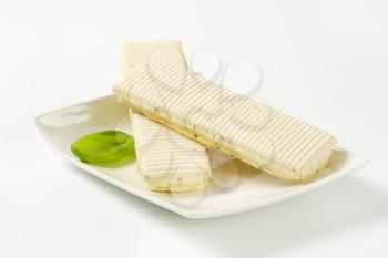 Anise biscuits on a white plate