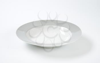 Soup plate with wide grey rim