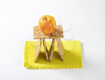 Whole wheat crackers with sesame seeds