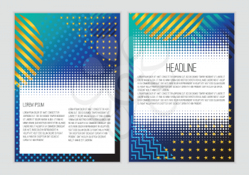 Brochure layout template flyer design. Abstract geometric background