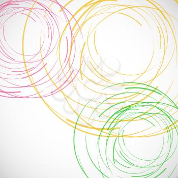 Vector abstract color line and circle background.