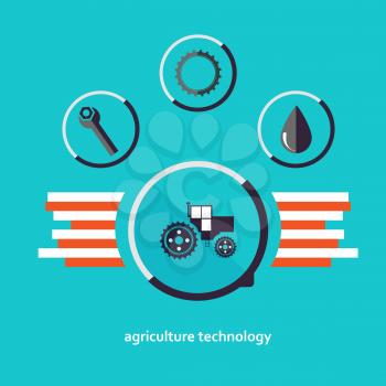 Set of planar vector characters relating to agriculture.