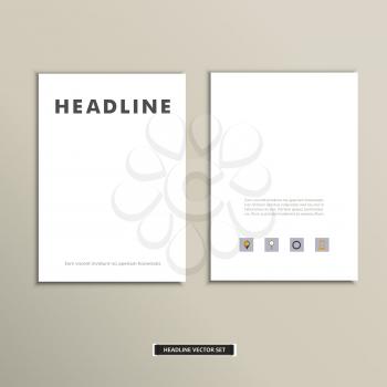 Magazine cover template with clean fronts eps.