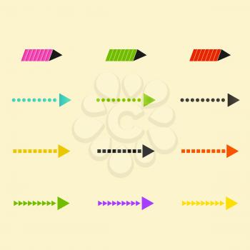 Set of vector arrows eps10.