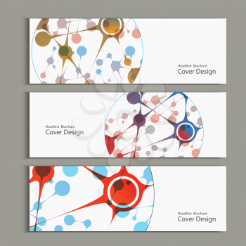 Science vector background. Modern vector templates for cover, banner.