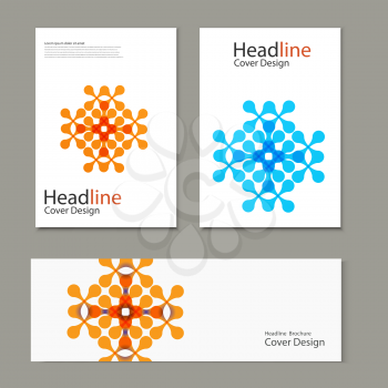Vector pattern with brochure snd banner abstract figures.