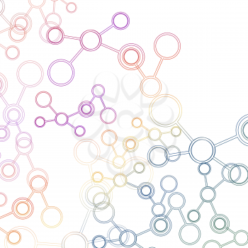 Vector abstract background with molecule structure. Science connection concept design.