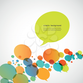 Creative background of colorful speech bubbles eps.
