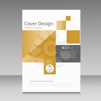 Abstract brochure template with squares elements.