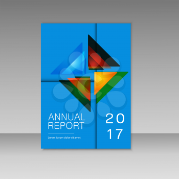 Business brochure flyer template. Geometric square design for annual report and presentation.