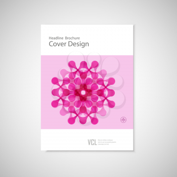 Vector brochure with abstract figures. Modern connect pattern.