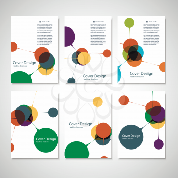 Abstract bright simple technology brochure template. Connection structure.