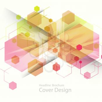 Abstract hexagon background technology. Vector illustration for your ideas.
