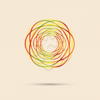 Abstract colored circular line.