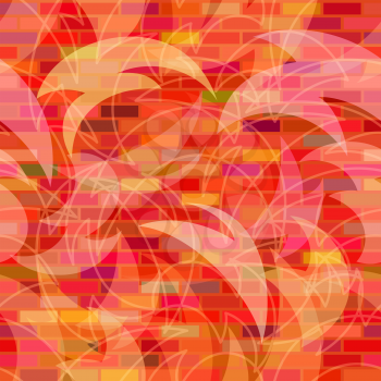 Seamless Background with Abstract Colorful Tile Pattern. Eps10, Contains Transparencies. Vector