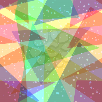 Seamless Abstract Background, Colorful Geometrical Figures, Triangles and Rounds. Eps10, Contains Transparencies. Vector