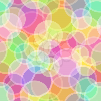Seamless Abstract Background, Colorful Geometrical Figures, Circles and Rings. Eps10, Contains Transparencies. Vector