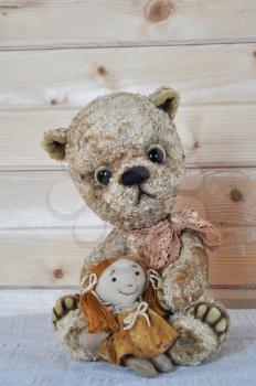Handmade, the sewed toys: teddy-bear Misha with girlfriend Mashenka