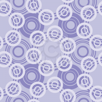 Abstract seamless background: blue and violet rings. Vector