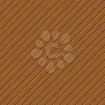 Seamless background, wooden brown parquet with pattern. Vector