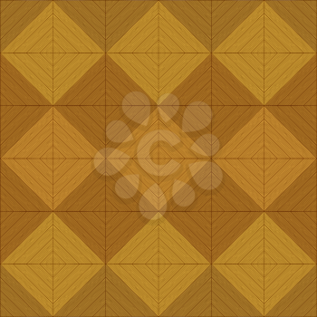 Seamless background, wooden decorative square brown parque. Vectort