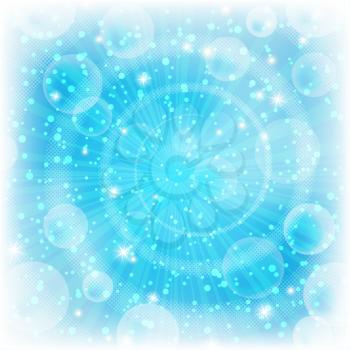 Background design, abstract bright blue magic backdrop, Vector eps10, contains transparencies.