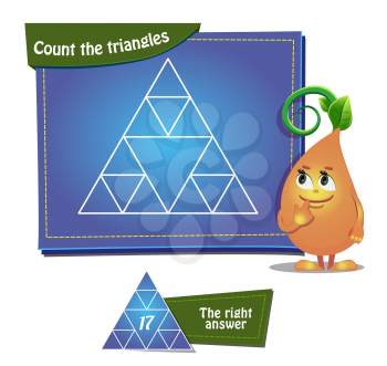  Visual Game for children and adults. Task: Count the triangles