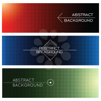 Abstract colorful website header or banner set. Textured backdrop in three color variations.