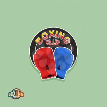 Boxing emblem. Logo boxing Club. Boxing gloves