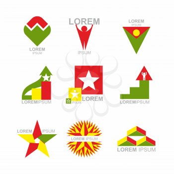 Business Icons Set. Design elements for business templates. Collection of logos on a white background
