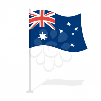  Australian flag on white background. Developing State flag of Australia.
