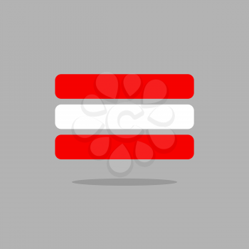 Austria flag. Stylised Austrian flag of geometrical elements. Vector illustration

