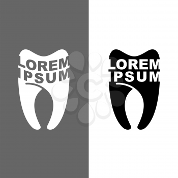 Logo for tooth dental clinic. Vector illustration emblem for  dentist.

