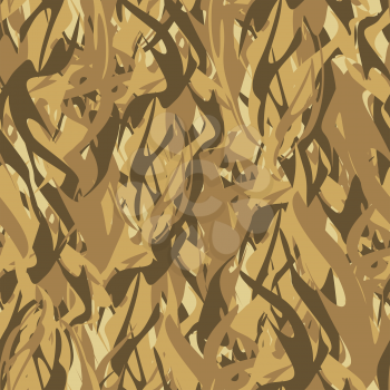 Army pattern of flames. Military  Vector Camouflage texture abstract fire. Hunter, soldiers protective seamless pattern.