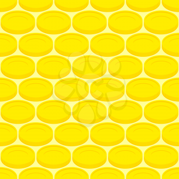 Seamless pattern gold coins, money. Vector background cash
