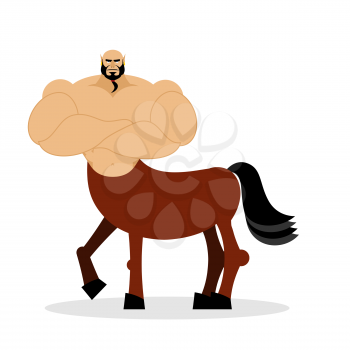 Centaur mythical creature. Half horse half person. Sports creature. Fairy-tale characters athlete. Man horse
