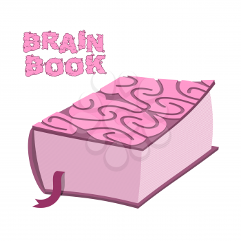 Brain book. Large thick encyclopedia. Cover cerebral cortex. Brains
