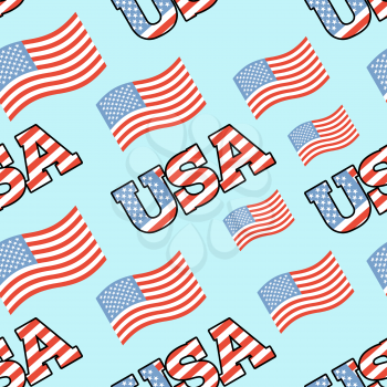 USA patriotic seamless pattern. American flag texture. Background of State symbol of  country,  United State of America. Ornament for national fabric
