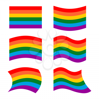 LGBT Flag. set symbol for lesbian and gay community. Developing rainbow flag
