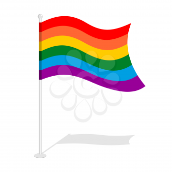 LGBT Flag. Official symbol of homosexual community. Traditional paced flag for gay and lesbians
