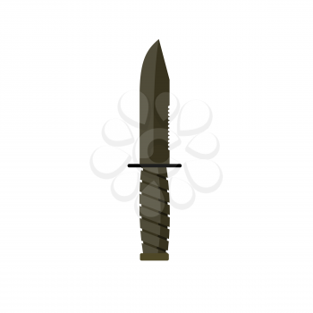 Military knife. Army blade. Soldiers weapon isolated
