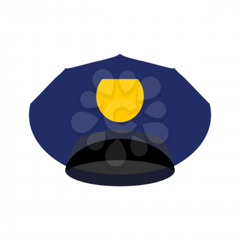Police cap isolated. Hat cop officer. Accessory policeman

