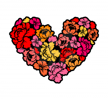 I love flower. Heart of roses

