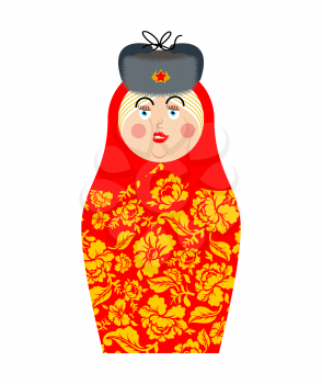 Matryoshka Russian folk doll. National toy. traditional toys in Russia. Khokhloma painting