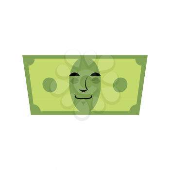 Money sleeps emotion. Cash Emoji tired. Dollar isolated
