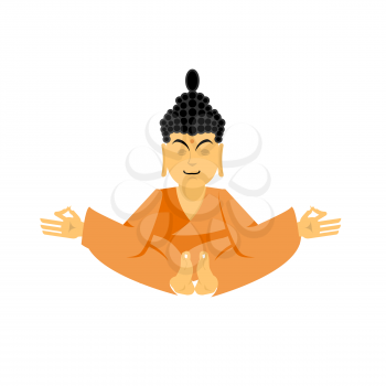 Buddha lotus pose yoga isolated. zen and relaxation. Indian god