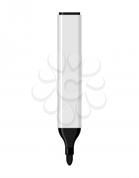 black marker isolated. Office stationery. school desk accessories. Large pen on white background.