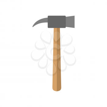 hammer isolated. Tool on white background. turn-screw flat
