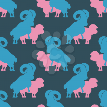 Sheep sex pattern. Farm animal intercourse ornament. Beasts reproduction background. Adult texture