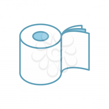 Toilet paper three layers roll icon. Symbol for packing. Vector illustration